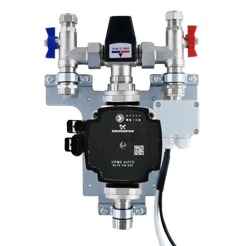 Single Loop Temperature Controller & Pump Assembly – Grundfos 3-Speed UFH Mixing Unit