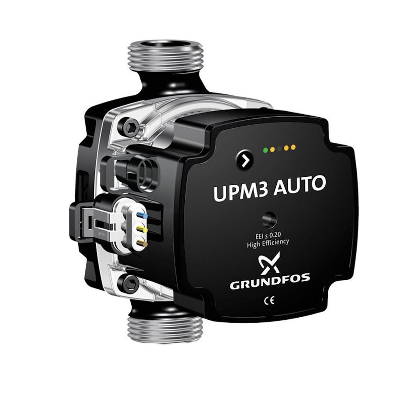 Grundfos UPM3 AUTO High-Efficiency Circulator Pump – Speed-Controlled for Underfloor Heating