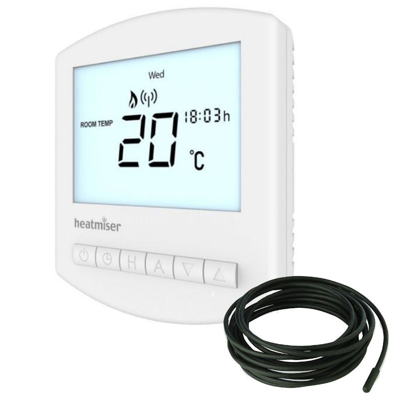 Heatmiser Slimline-E V3 – Programmable Thermostat for Electric Underfloor Heating