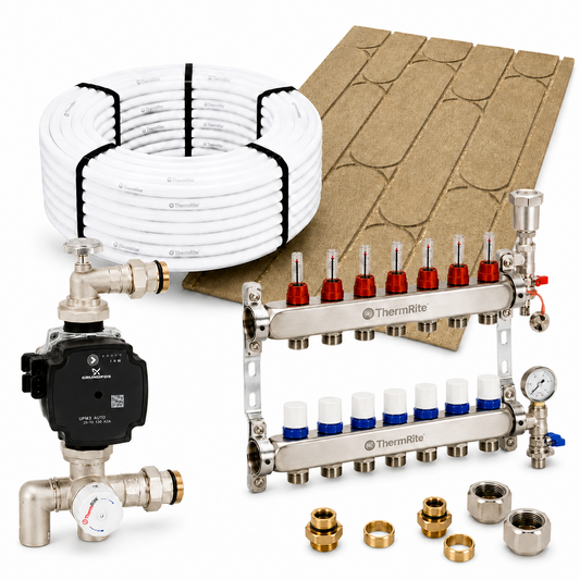 114m² ThermRite HeatBoard Structural Grooved Chipboard Panel Underfloor Heating Kit