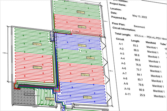 Underfloor Heating CAD Design & Pipe Layout Service | Custom UFH Plans