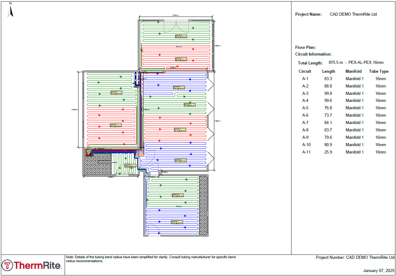 CAD Design & Pipe Layout For Your Underfloor Heating System